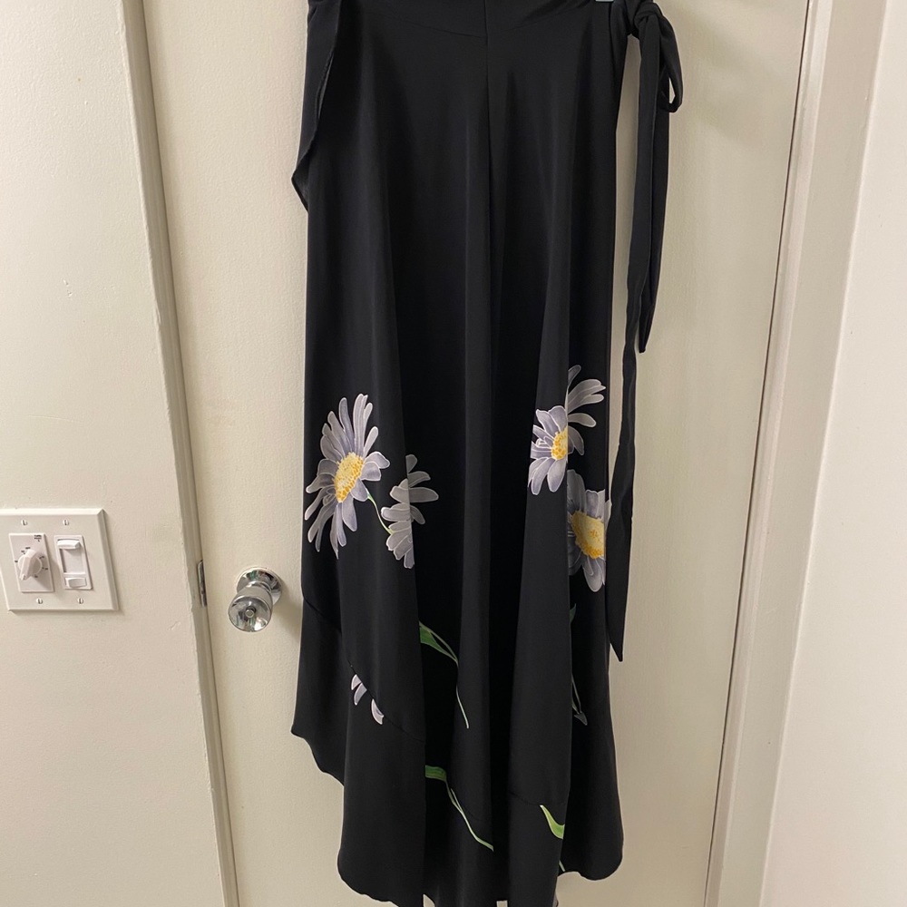 Mia Brazilia Black Floral Wrap Maxi Skirt
